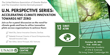 U.N. Perspective Series: Accelerating Climate Innovation Towards Net Zero primary image