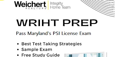 Imagen principal de WRIHT Prep- Pass Maryland PSI Real Estate  Exam