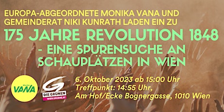 175 Jahre Revolution 1848  - eine Spurensuche an Schauplätzen in Wien primary image