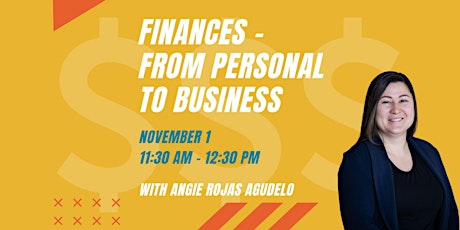 Finances - From Personal to Business Webinar primary image