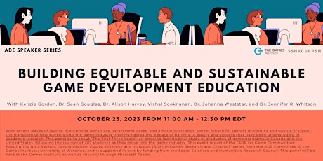 [Workshop]Building Equitable and Sustainable Game Development Education primary image