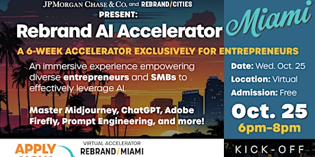Rebrand AI Accelerator powered by J.P. Morgan Chase primary image
