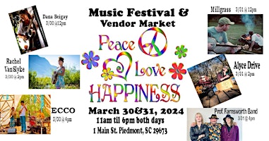 Imagem principal do evento Peace Love & Happiness Music Festival & Vendor Market