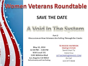 Women Veterans Roundtable - Void in the System primary image