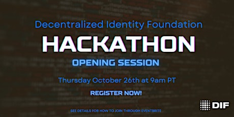 Imagem principal do evento Decentralized Identity Foundation (DIF) Hackathon