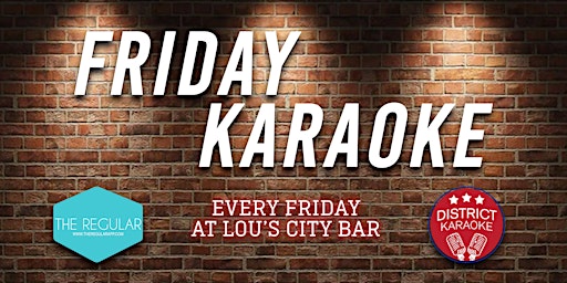 Imagem principal do evento Karaoke Friday at Lou's City Bar