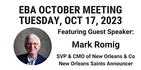 October 17, 2023 Networking Luncheon w/ Mark Romig of New Orleans & Company primary image