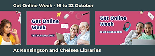 Samlingsbild för Get Online Week at Kensington & Chelsea Libraries