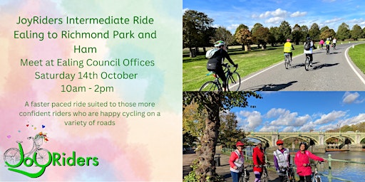 JoyRiders Intermediate Bike Ride  - Ealing to Richmond Park and Ham primary image