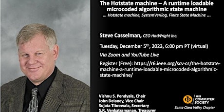Imagem principal do evento The Hotstate Machine:A runtime loadable microcoded algorithmic StateMachine