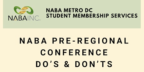 NABA Pre-regional Conference Do’s & Don’ts primary image
