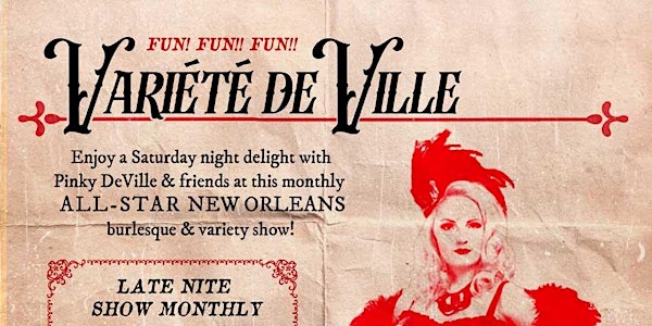 Variété deVille - An Evening of New Orleans Cabaret & Variety