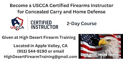 Primaire afbeelding van Certified USCCA Firearms Instructor - Concealed Carry and Home Defense