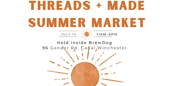 THREADS + MADE Summer Market - July 14th at Brew Dog Canal Winchester