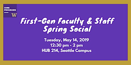 UW First-Gen Faculty & Staff Spring Social primary image