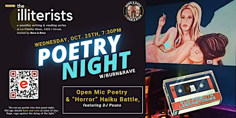 the illiterists: poetry open mic and "horror" haiku  battle primary image