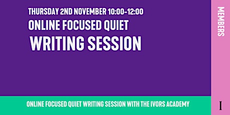 Primaire afbeelding van Online Focused Quiet Writing Session