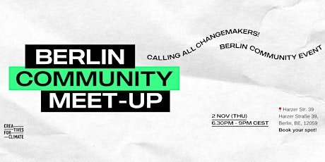 SOLD OUT: Berlin Creatives for Climate Community Event primary image