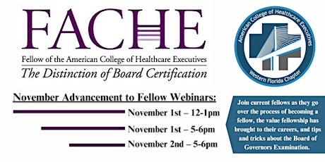 Advancement to Fellow Webinar - November 1st - 12pm primary image