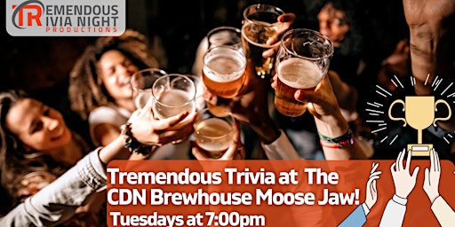 Imagem principal de Moose Jaw Tuesday Night Trivia at The Canadian Brewhouse!