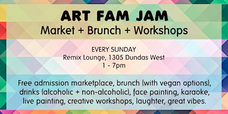 ART FAM JAM: Make Your Own Piñata Workshop, Brunch, Market & Karaoke primary image