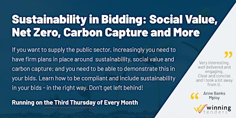 Sustainability in Bidding: Social Value, Net Zero, Carbon Capture and More