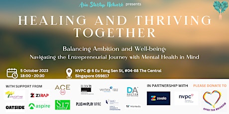 Healing and Thriving Together 2023 (For entrepreneurs, investors, more) primary image