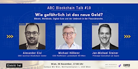 Hauptbild für ABC Blockchain Talk #19 - Wie gefährlich ist das neue Geld?