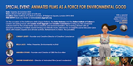 Imagem principal do evento Animated Films as a force for environmental good