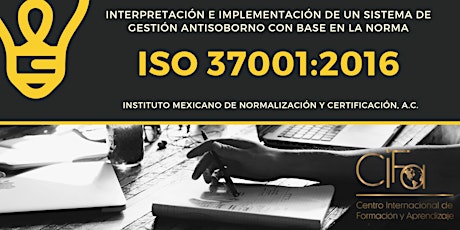 Imagen principal de CURSO ISO 37001:2016