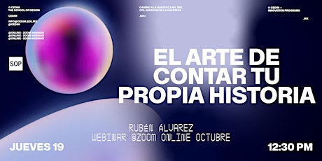 Image principale de Webinar | El arte de contar tu propia historia | Rubén Álvarez