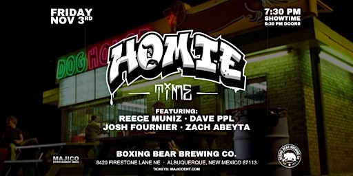 Comedy Show: Homie Time at Boxing Bear Brewing Co. (Firestone Taproom) primary image