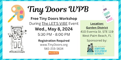 Imagem principal do evento Free Make a Tiny Door Workshop: Wednesday, May 8, 2024