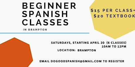 Brampton Beginner Spanish Class - April/May 2019 primary image