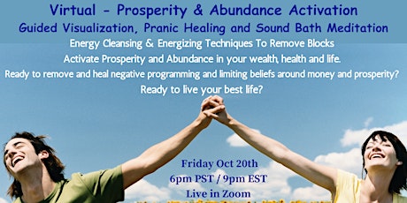 Prosperity & Abundance Activation: Meditation, Pranic Healing & Sound Bath primary image