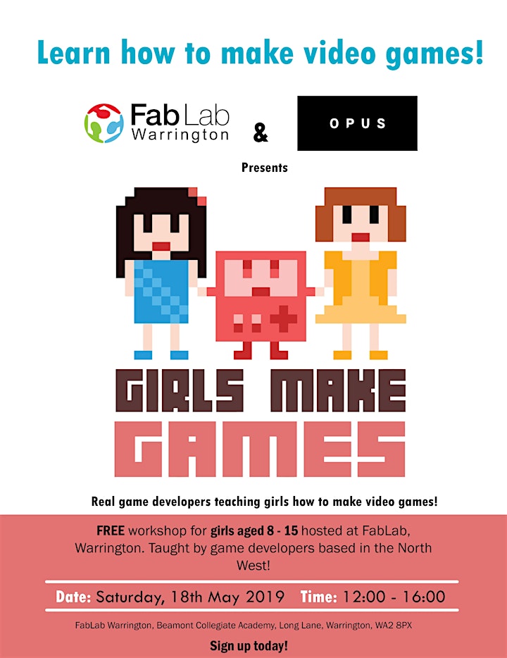 Girls Make Games Workshop Warrington image