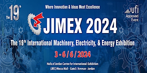 Imagem principal do evento JIMEX : JORDAN INTERNATIONAL MECHANICAL ELECTRICAL AUTOMATION & SOLAR EXPO