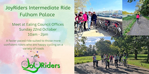 JoyRiders Intermediate Bike Ride - Ealing to Fulham Palace primary image
