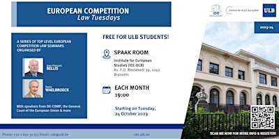 Primaire afbeelding van European Competition Law Tuesdays (registration per session)