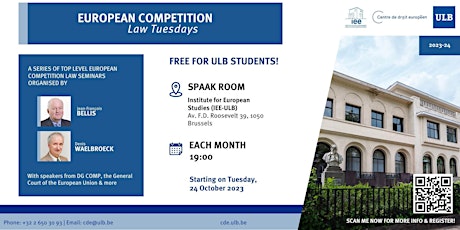 European Competition Law Tuesdays (registration per session)
