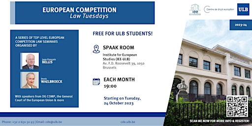 European Competition Law Tuesdays (registration per session) primary image