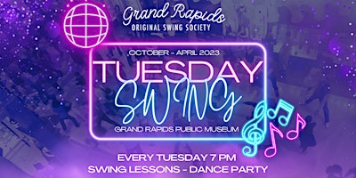 Immagine principale di Tuesday Night Swing Dance Party and Lessons in Grand Rapids 