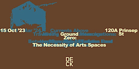 Image principale de Ground Zero: The Necessity for Arts Spaces (Currents Above Ground)
