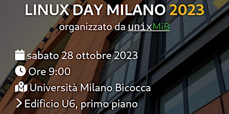 Immagine principale di Linux Day Milano 2023 