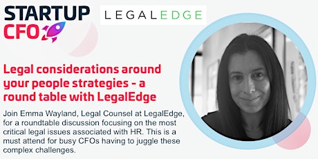 Imagen principal de Legal considerations around your people strategies - a CFO roundtable