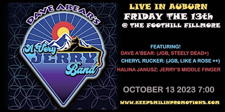 DAVE A'BEAR's VERY JERRY BAND - LIVE IN AUBURN FRIDAY THE 13th OF OCTOBER ! primary image