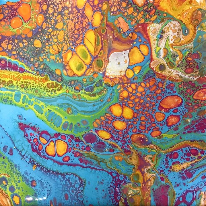 Acrylic Pouring Medium Paint and Sip Brisbane 12.7.19