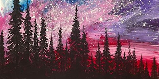 Image principale de Starry Forest Skyline - Paint and Sip by Classpop!™