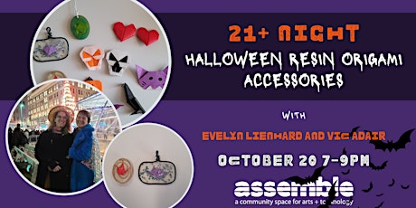 Primaire afbeelding van 21+ Night: Halloween UV Resin Origami Accessories