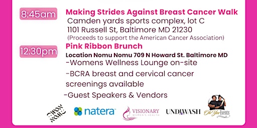 Image principale de The Good Box Boutique's Annual Breast Cancer Walk and Pink Ribbon Brunch